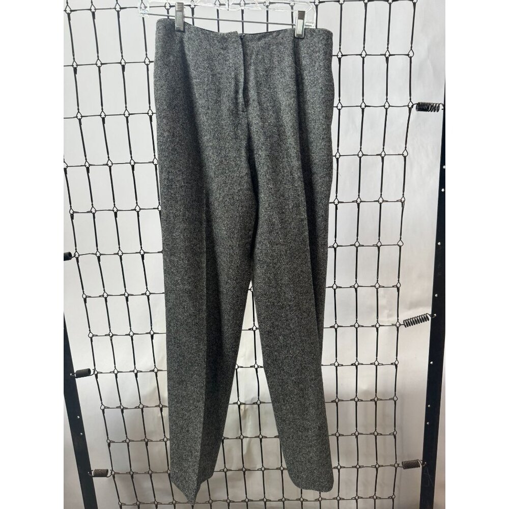 Liz Claiborne Collection Womens Wool-Blend Trousers Size 6 Gray Made In Sri Lank